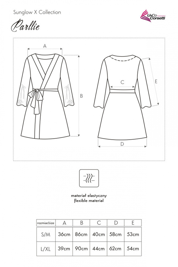 Parllie LC 90393-1 Bata de mujer Sunglow X Collection LivCo Corsetti