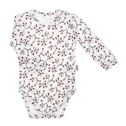 217095 Alisa Nicol body de algodón de manga larga - estampado floral