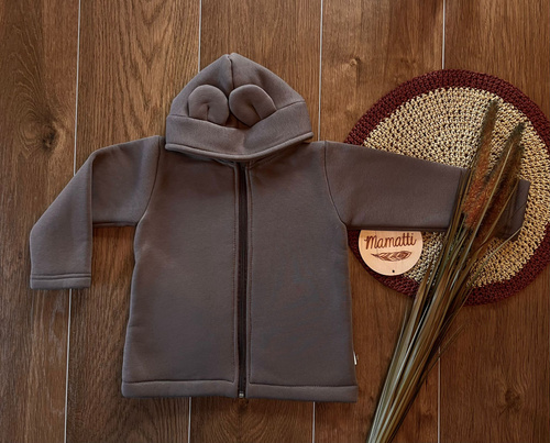 Sudadera infantil BH117 mousse de chocolate con capucha - Mamatti
