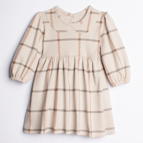 221160 Body vestido Kiku Nicol de algodón a cuadros para niña