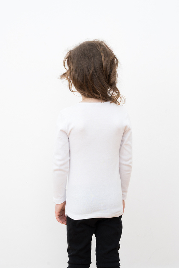 Camiseta Tosia para niña, manga larga Italian Fashion- blanca