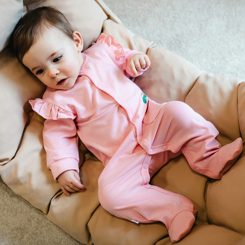 Pelele bebé Eevi Cherry con pies algodón suave cómodo