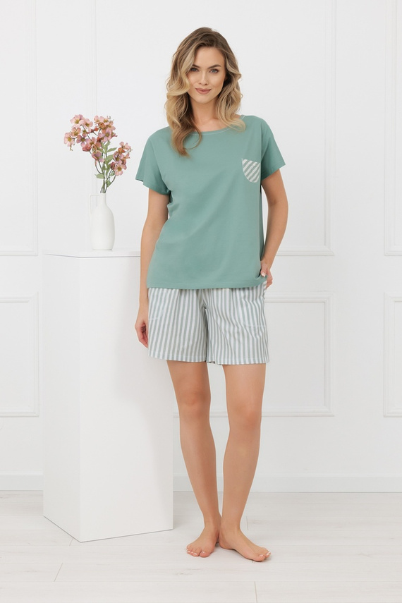 Pijama mujer Faro Italian Fashion 100% algodón manga corta shorts