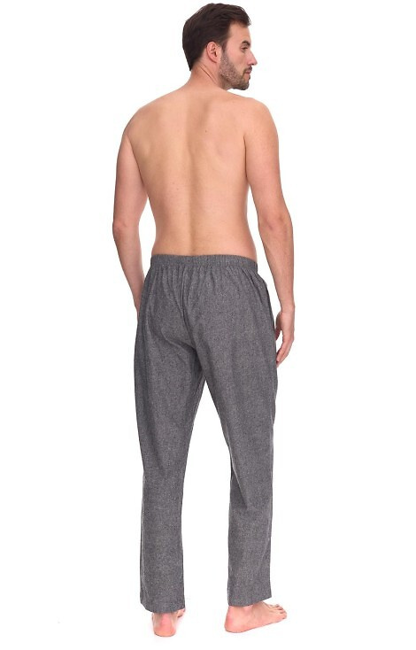 2535 Zeus L&L pantalones de pijama de los hombres - algodón, melange, con bolsillos