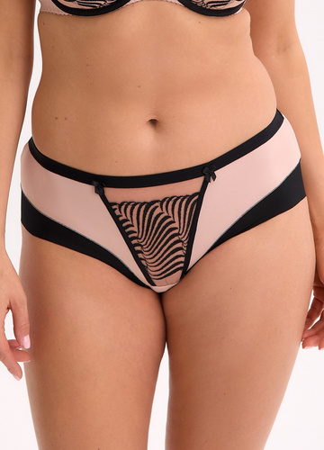 Gaia Ivana bragas de mujer GFP 1327 - negro y rosa, encaje, comodidad y estilo