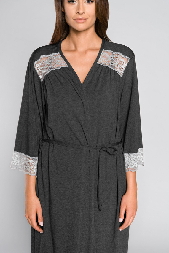 Sonata Albornoz de mujer Moda italiana melange oscuro