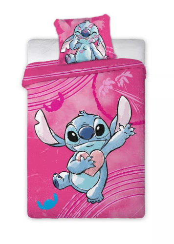 Lilo y Stitch Linda ropa de cama de algodón rosa | Disney | Jerry Fabrics ropa de cama infantil