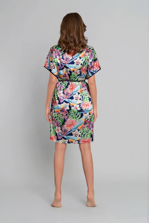 Albornoz Polynesia Ladies Moda Italiana - estampado floral