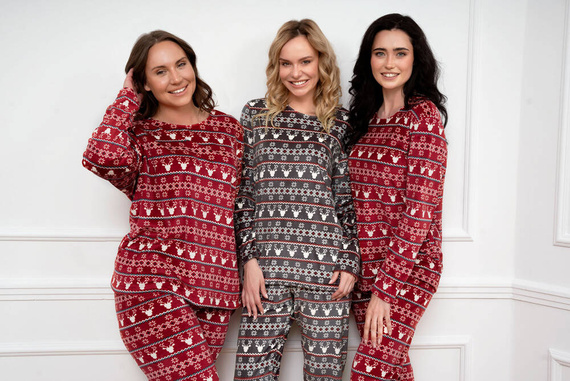 Vellón Islandia Conjunto Mujer Moda Italiana - estampado burdeos