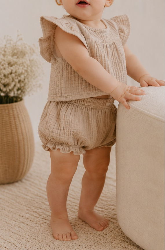 Mamatti BY50015 bloomers de muselina para bebé ligeros y frescos verano