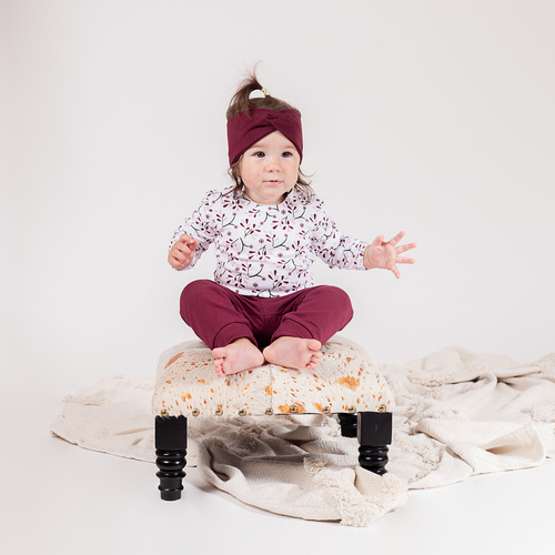 217095 Alisa Nicol body de algodón de manga larga - estampado floral