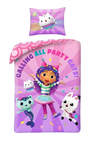 Gabi Cat House Halantex ropa de cama de bebé - rosa, juego
