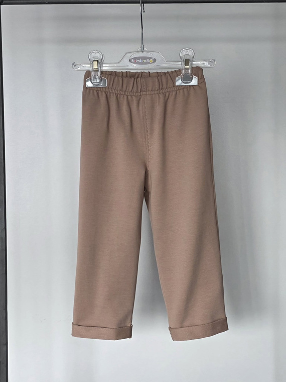 Conjunto infantil Leon Bambarillo beige de algodón con pajarita y botones