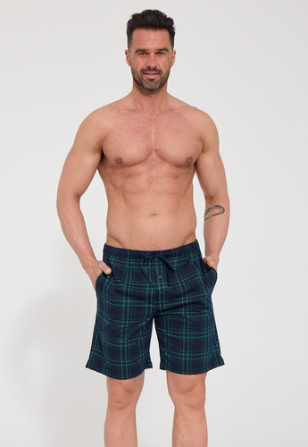 Cornette 698/31 Pantalones Cortos de Pijama para Hombre Verde 100% Algodón Cuadros