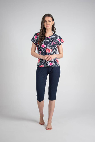 676 Soled Pijama de señora Forex - azul marino