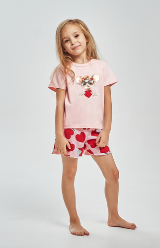 Taro 3559 Mika pijama niña rosa 100% algodón