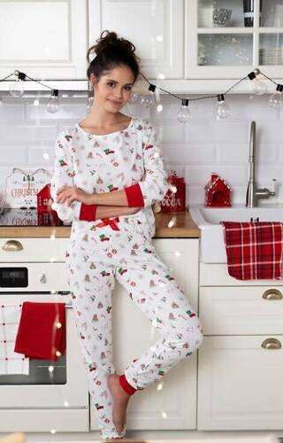 Pijama para mujer Samantha Sensis -ecru