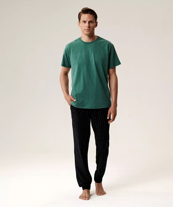 Pijama de hombre NMP-388 verde atlántico - algodón, manga corta