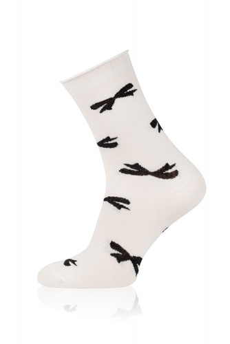 S183D Figaro Calcetines largos sin presiones para mujer Moda Italiana - lazos