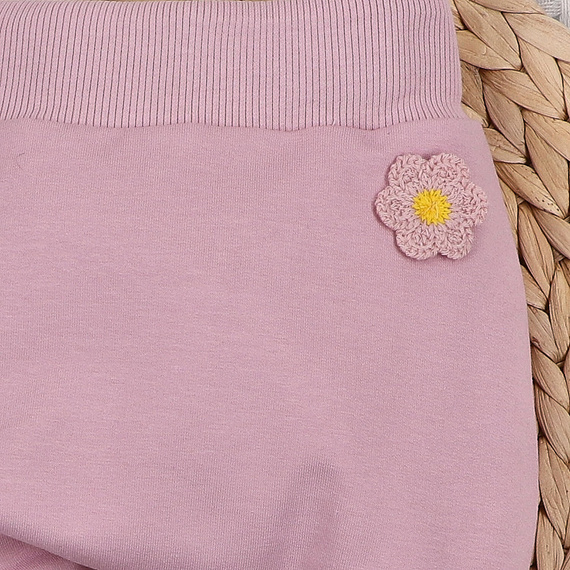 NINI Little flowers pantalones para bebé de algodón orgánico con bordado ABN-5760/ROZ