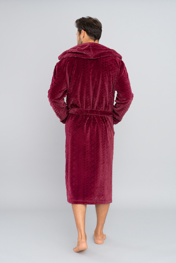 Zygmunt Albornoz para hombre con capucha Italian Fashion- burdeos