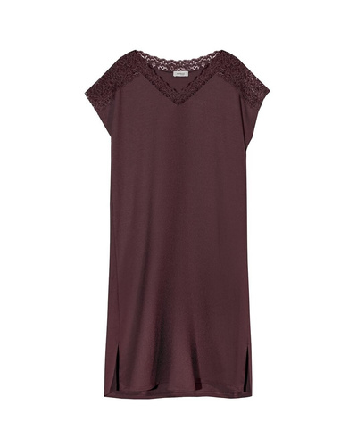 Camisón Petra KB59 mefemi by Nipplex marrón con encaje y viscosa