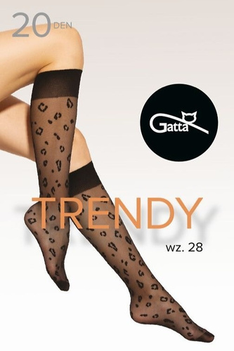 Calcetines altos de moda.28 20 den Gatta nero-motted, non-pressure welt