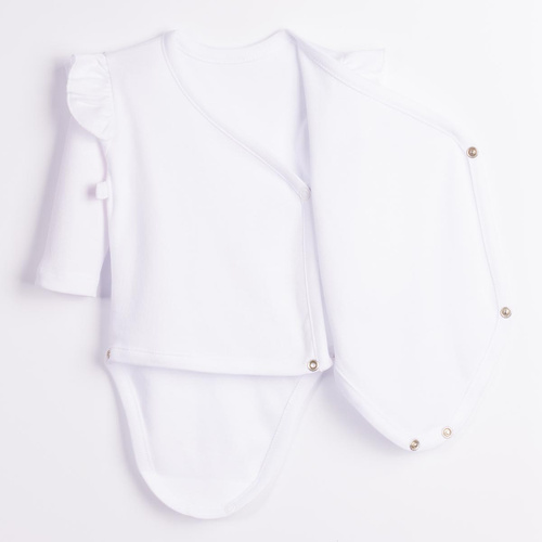Body cruzado Nicol Tosia 225092 100% algodón blanco manga larga