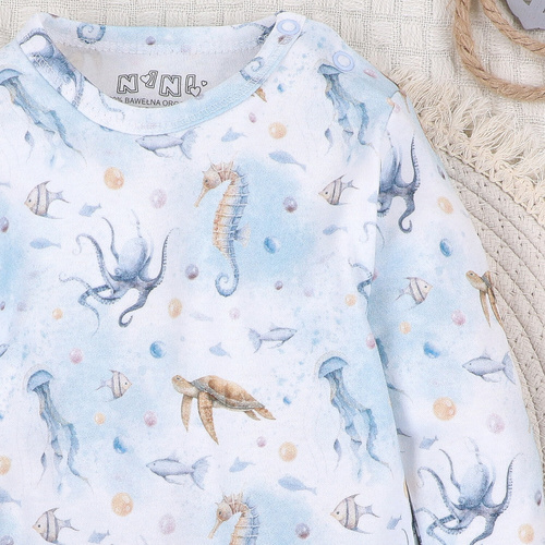 ABN-5445 Body de algodón orgánico Sea Of Joy de Nini - algodón orgánico, manga larga