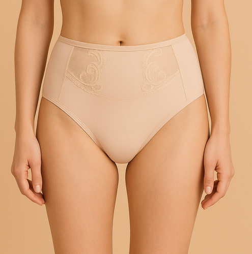 Braguitas de mujer VF-474/469 - tiro alto, encaje, confort Vena nude