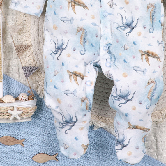 ABN-5450 Pijama para bebé Sea Of Joy Nini - algodón orgánico, cierre con automáticos