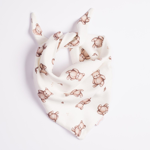 227077 Nicol BENEK Pañuelo infantil 100% algodón crema con ositos