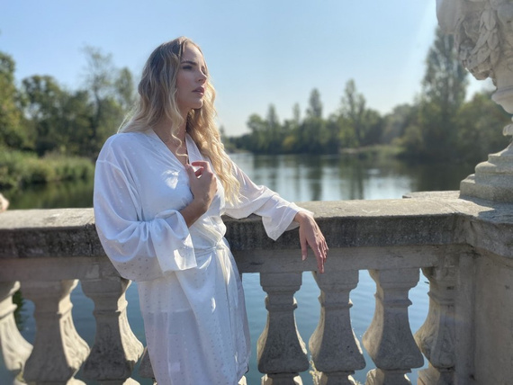 411 Bata corta de mujer Jeanne - crudo