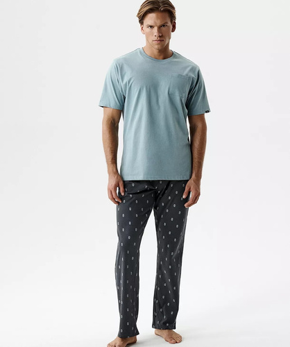 Pijama hombre Atlantic NMP-403 algodón suave, manga corta cómodo