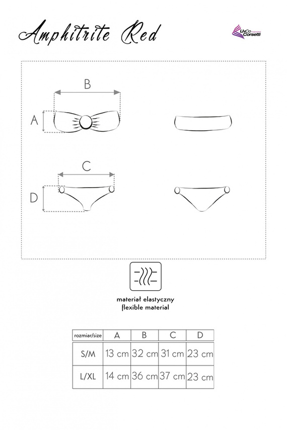 Traje de baño Amphitrite LC 9731 LivCo Corsetti - rojo