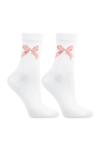 CSLW700-001 Calcetines Moraj - Calcetines de mujer en lata con delicado dibujo de cartas, ideales para regalar