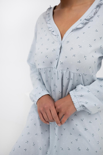 Lucille Camisa de mujer Sensis paloma - camisón de algodón con volante