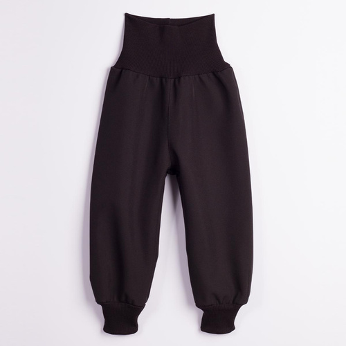 Nicol Pantalones 229055 softshell infantiles con forro polar, cintura alta, puños - negro