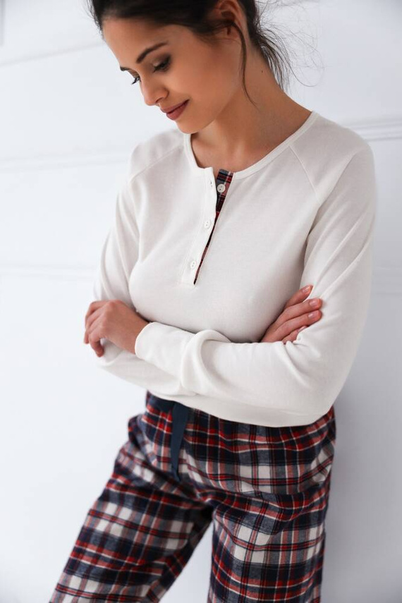 Mollie Pijama de mujer Sensis Interlock - crema