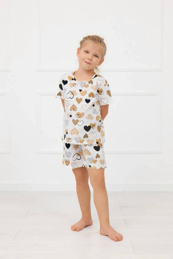 Pijama niña Ariela Italian Fashion - algodón, manga corta, short
