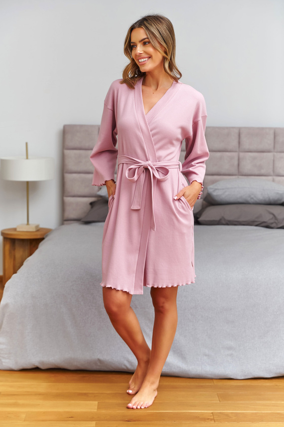 Doctor Nap 7465 albornoz mujer algodón kimono rosa