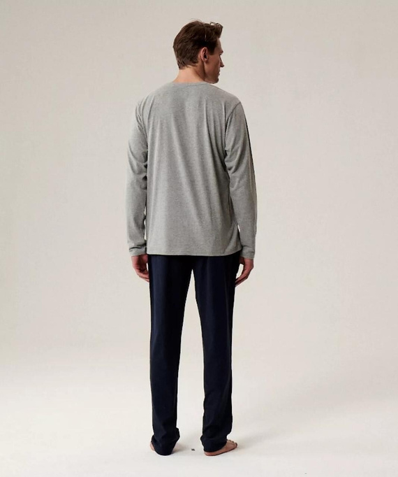 Pijama de hombre NMP-392 Atlantic - algodón, manga larga, elegante conjunto para las noches frías