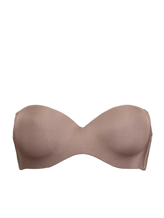 1580 Sujetador push-up Fantastic - bandeau, microfibra Sielei gris