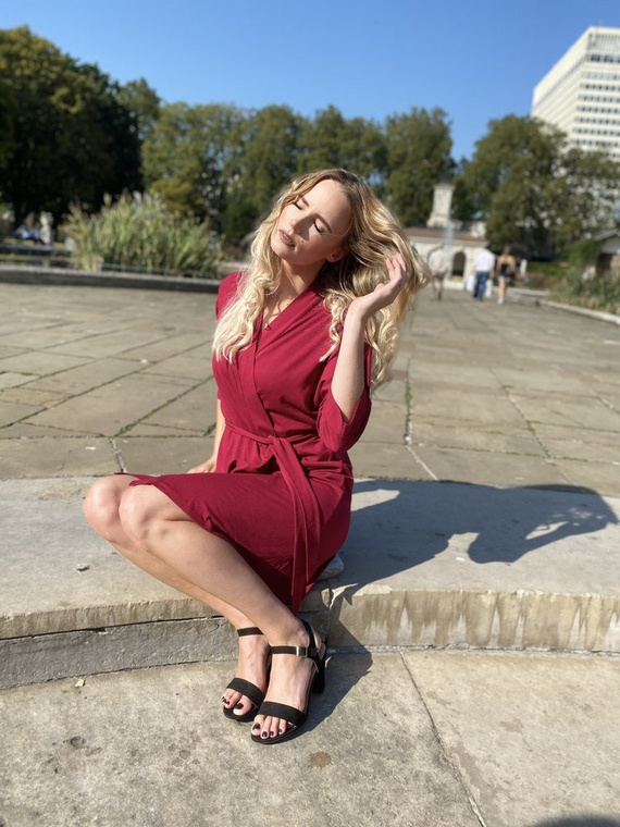 871 Visa Bata de mujer Forex - granate