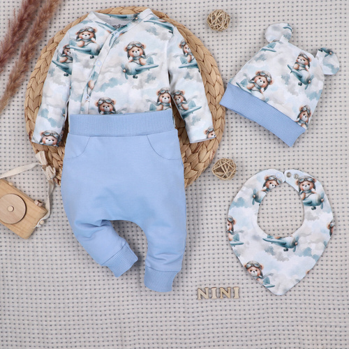 NINI ABK-0059/PIL conjunto de bebé 4 piezas Baby Bear Pilot