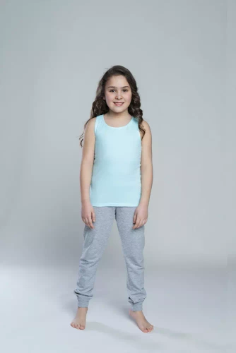Camiseta Tola para niña, hombro ancho Moda Italiana - verde lima