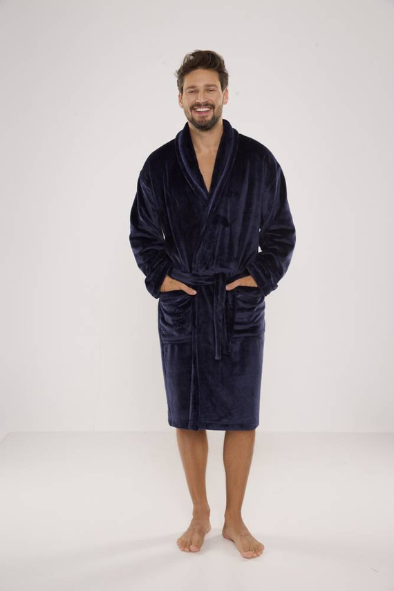 716 Bata de hombre Rafael De lafense - azul marino