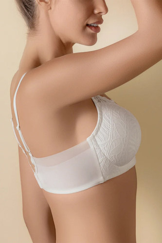 Selene Mireia sujetador push-up sin aros con encaje marfil perlado