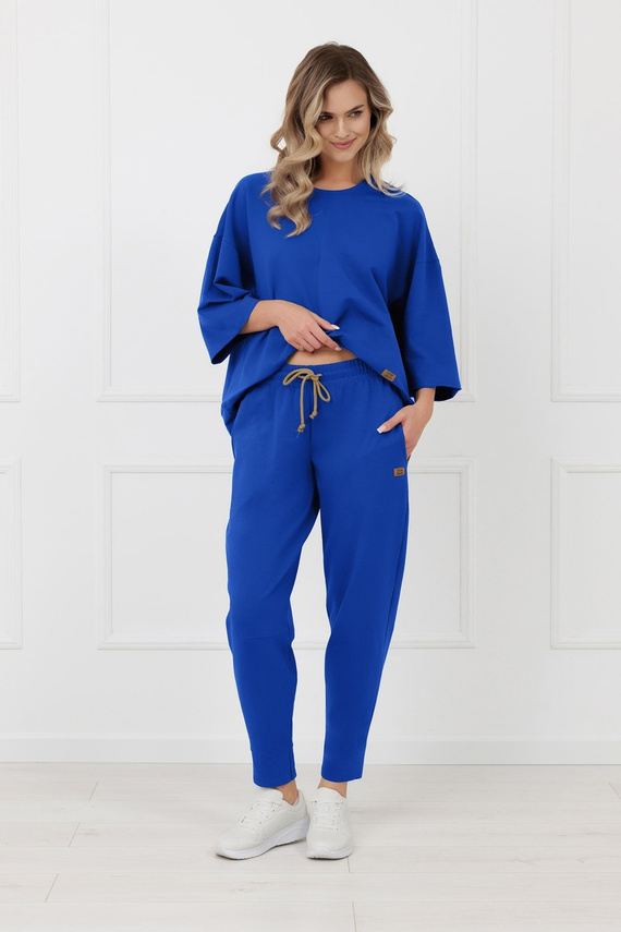 Pantalones deportivos Kaori Italian Fashion algodón cobalto