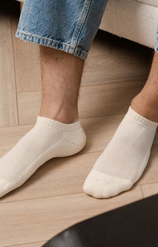 Arte.198 Steven calcetines naturales - medio rizo 100% algodón, unisex